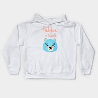 Believe in yourself kawaii character Kids Hoodie